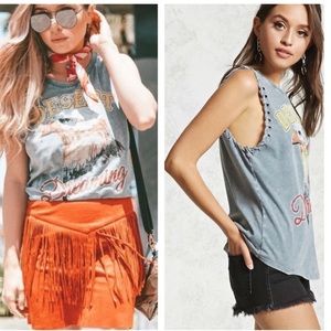 🥑5/$25 Forever 21 boho festival desert dreaming Tank top M(?)